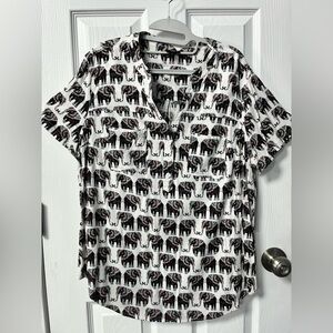 Torrid Harper Challis Elephant blouse